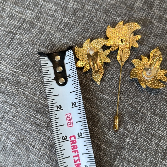 FRANCESCA ROMANA, “Costume Jewellery”, earrings/clips, 1 pair, and hat pin - Picture 6 of 8